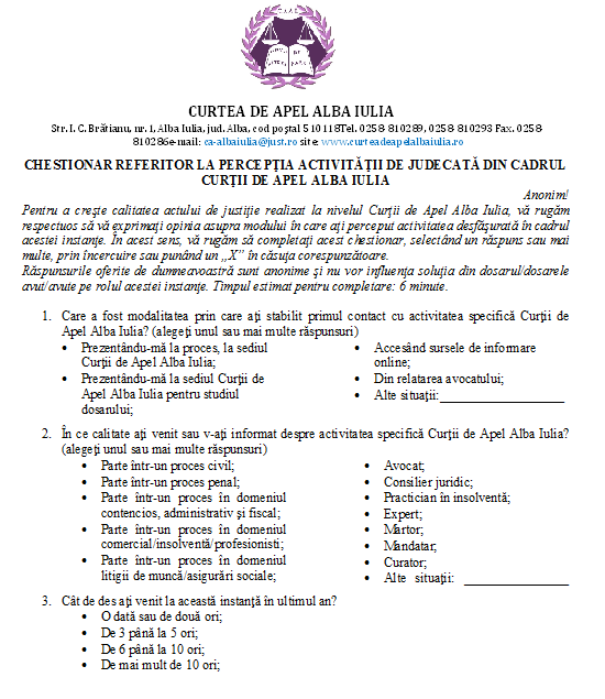 CHESTIONAR