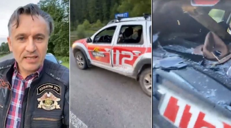 Mafia lemnului activist de mediu din suceava atacat de un padurar pe care il filma sa vina politia